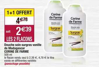 Cora x Carrefour Corine de farme douche soin surgras vanille de madagascar offre