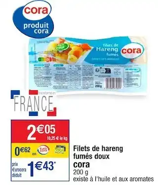 Cora filets de hareng fumés doux