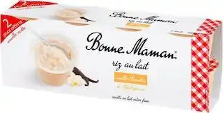 Match Bonne maman riz au lait à la vanille offre