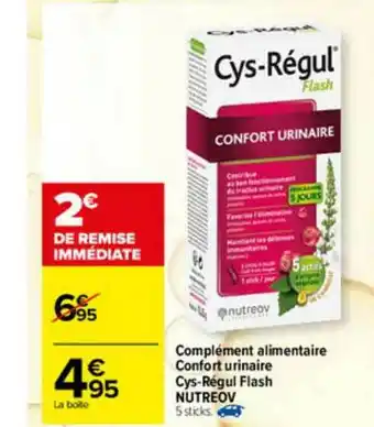 Carrefour Complément Alimentaire Confort Urinaire Cys-régul Flash Nutreov offre