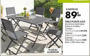 La Foir'Fouille Table Pliante Azua offre