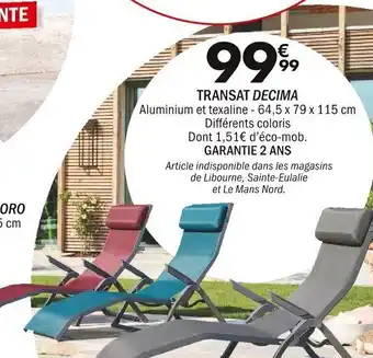 La Foir'Fouille Transat Decima offre