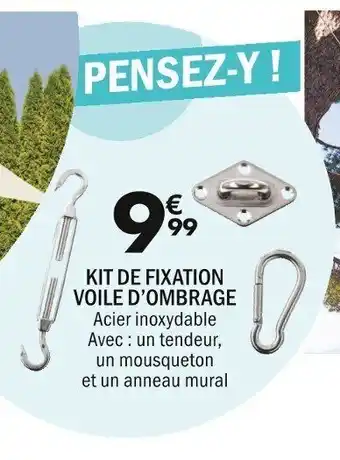 La Foir'Fouille Kit De Fixation Voile D'Ombrage offre