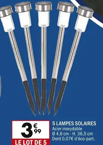 5 Lampes Solaires