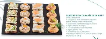 Hyper U Plateau De 16 Canapés De La Mer offre