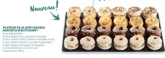 Hyper U Plateau De 24 Mini-Bagels Assortis Multipains offre