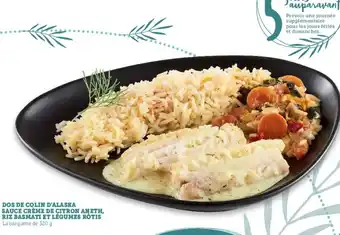 Hyper U Dos De Colin D'Alaska Sauce Créme De Citron Anethriz Basmati Et Legumes Rotis offre