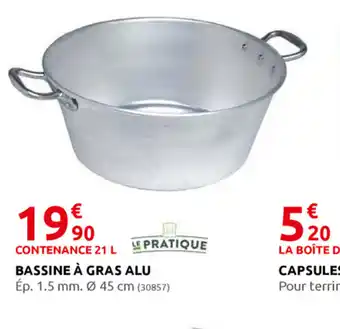 Rural Master Bassine À Gras Alu offre