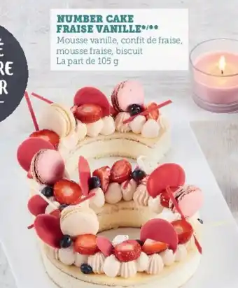 Number Cake Fraise Vanille