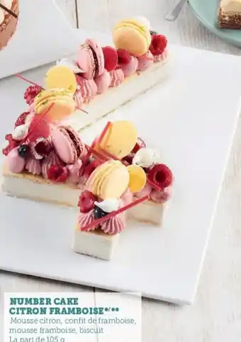 Hyper U Number Cake Citron Framboise offre