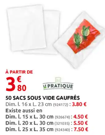 Rural Master 50 Sacs Sous Vide Gafres offre