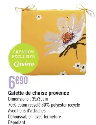 Géant Casino Galette De Chaise Provence offre
