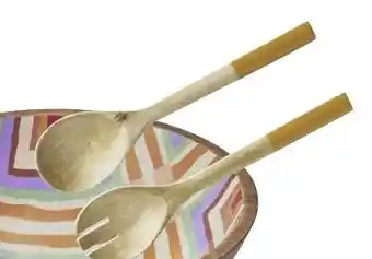 Géant Casino Lot De 2 Couverts A Salade Terre Mexicaine offre