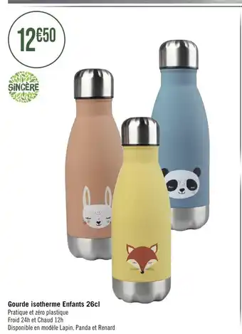 Géant Casino Gourde Isotherme Enfants 26cl offre