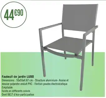 Géant Casino Fauteuil De Jardin Ludo offre