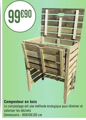 Géant Casino Composteur En Bois offre