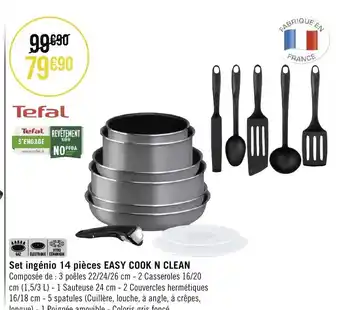 Géant Casino Set Ingénio 14 Piéces Easy Cook N Clean offre