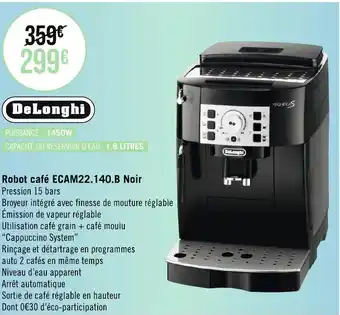 Géant Casino Robot Café ECAM22. 140. B Noir offre