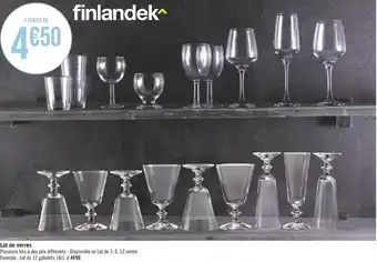 Géant Casino Lot De Verres offre
