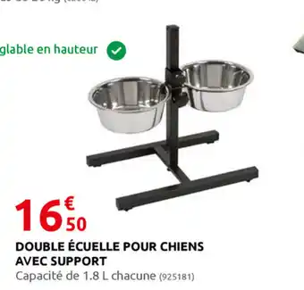 Rural Master Double écuelle Pour Chiens Avec Support offre