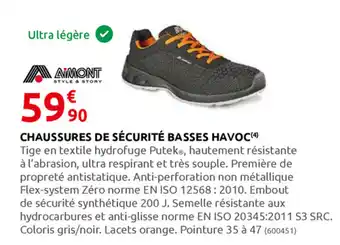 Rural Master Chaussures De Sécurité Basses Havoc offre