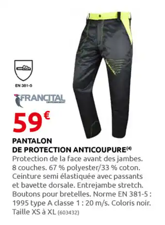 Rural Master Pantalon De Protection Anticoupure offre