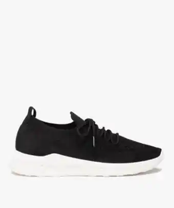 Gémo Baskets femme en maille unie avec lacets offre