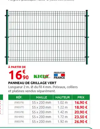 Rural Master Panneau De Grillage Vert offre