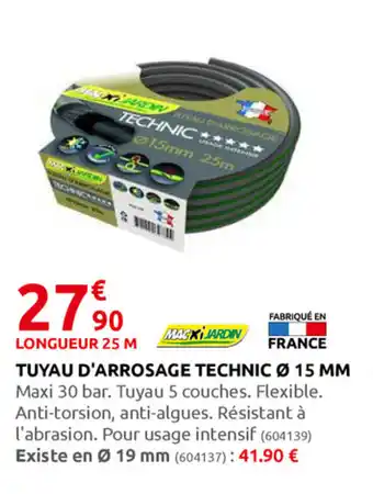 Tuyau D'Arrosage Technic 15 mm