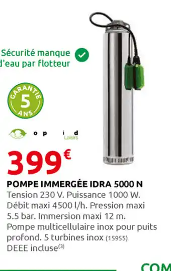 Rural Master Pompe Immergée Idra 5000 N offre