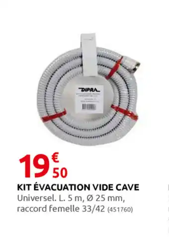 Rural Master Kit évacuaton Vide Cave offre