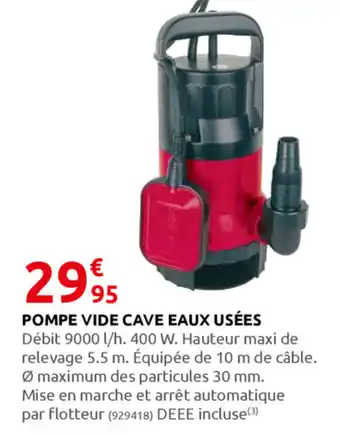 Pompe Vide Cave Eaux Usées