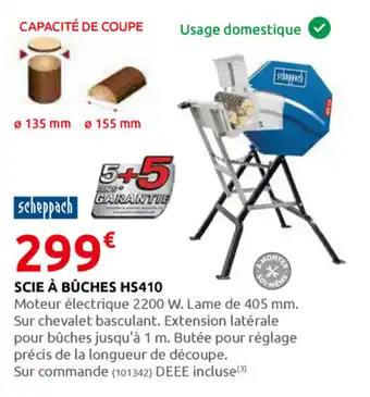Rural Master Scie a Buches HS410 offre