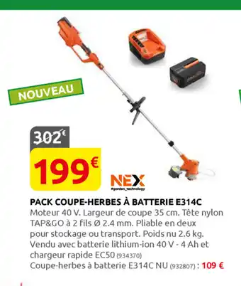 Rural Master Pack Coupe-Herbes a Batterie E314C offre