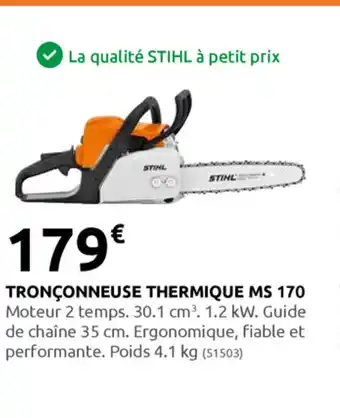 Rural Master Tronçonneuse Thermique MS 170 offre