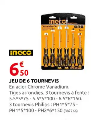 Rural Master Jeu De 6 Tournevis offre