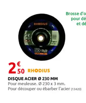 Rural Master Disque Acier 230 MM offre