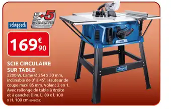 Rural Master Scie Circulaire Sur Table offre