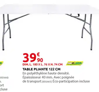Rural Master Table Pliante122 cm offre