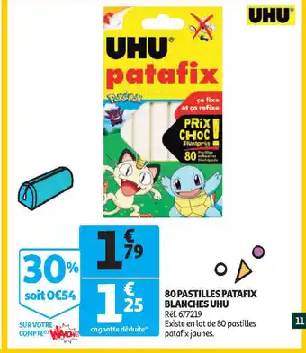 80 Pastilles patafix blanches uhu