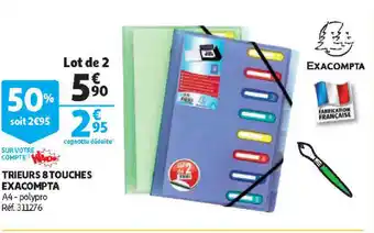 Auchan Direct Trieurs 8 touches exacompta offre