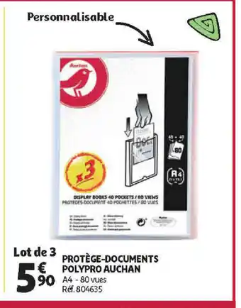 Auchan Direct Protège-documents polypro auchan offre
