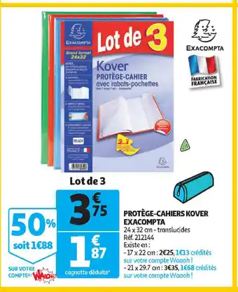 Protège-cahiers kover exacompta