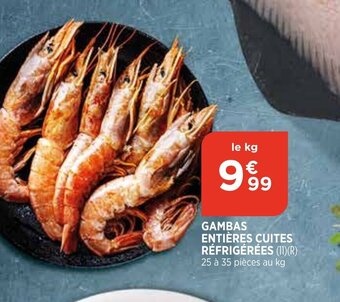 Bi1 Gambas entières cuites réfrigérées offre