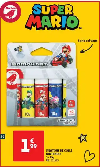 5 Batons de colle nintendo