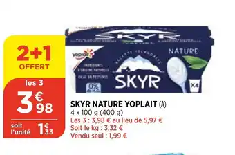 Bi1 Skyr nature yoplait offre