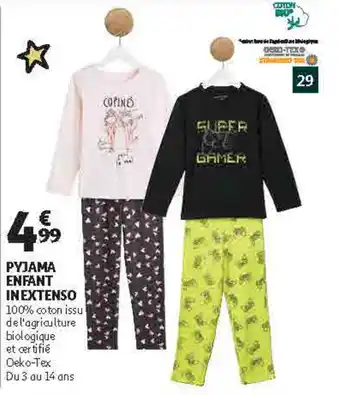 Pyjama enfant inextenso