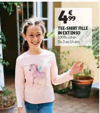 Auchan Direct Tee-shirt fille in extenso offre