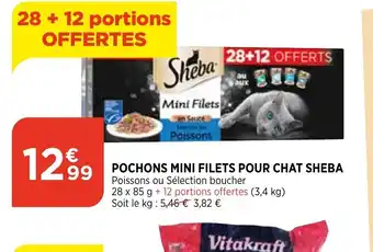 Bi1 Pochons mini filets pour chat sheba offre