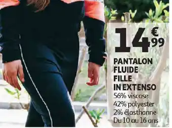 Auchan Direct Pantalon fluide fille in extenso offre